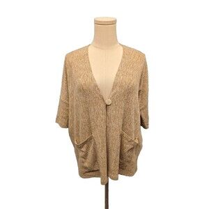 Pure Jill Knit Button Front Patch Pockets Vneck‎ Cardigan Sweater XS Petite